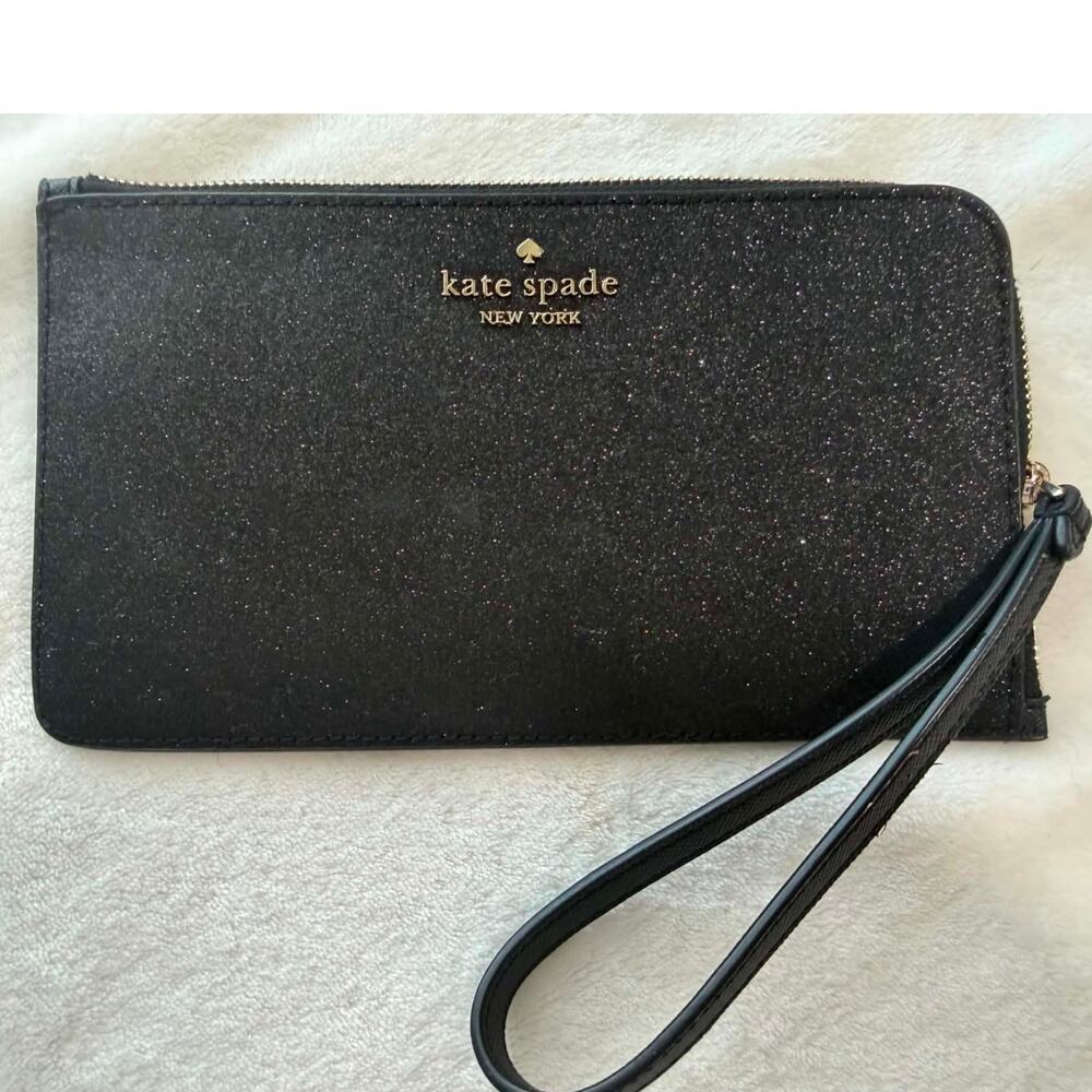 KATE SPADE Glitter Fabric Small Flap Crossbody Bag Clutch Purse